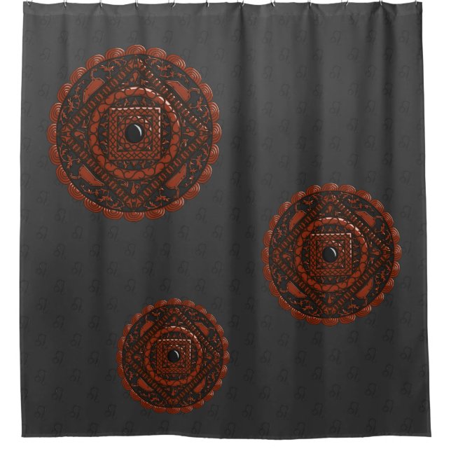 Leo Mandala Shower Curtain (Front)