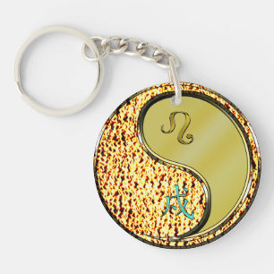 Leo & Metal Dog Key Ring