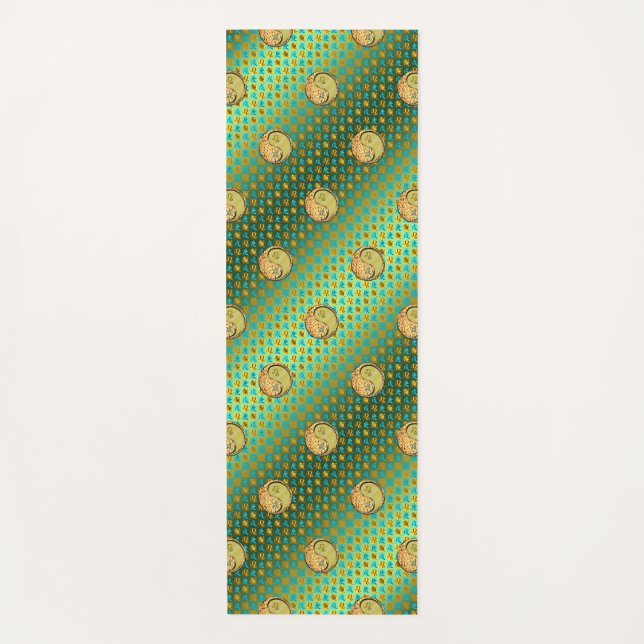 Leo & Metal Dog Yoga Mat (Front)