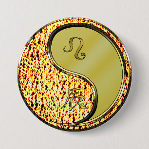 Leo & Metal Dragon 7.5 Cm Round Badge