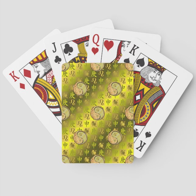 Leo & Metal Monkey Playing Cards (Back)