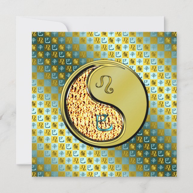 Leo & Metal Snake Card (Front)