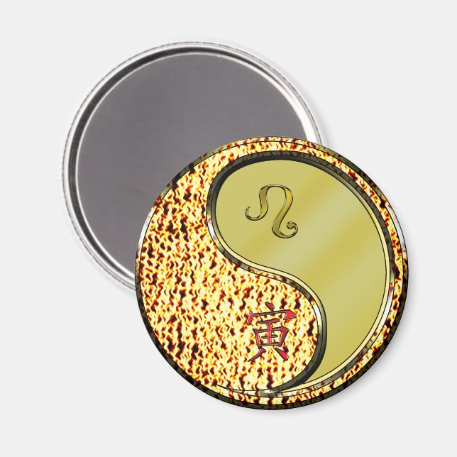 Leo & Metal Tiger Magnet (Front/Back)