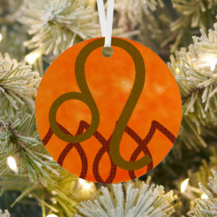 Leo Metal Tree Decoration