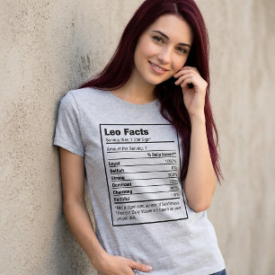 Leo Nutrition Fact Zodiac T-Shirt