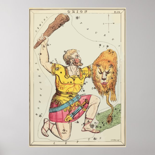 Leo - Orion - Constellation - Stars Poster (Front)