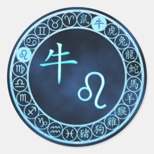 Leo/Ox Classic Round Sticker
