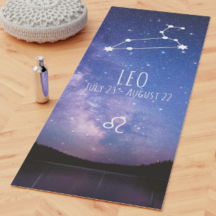 Leo   Personalised Zodiac Astrology Yoga Mat