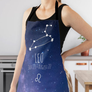 Leo   Personalised Zodiac Constellation Apron