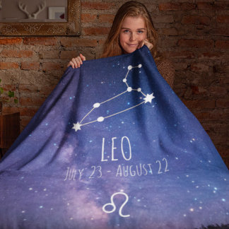 Leo | Personalised Zodiac Constellation Fleece Blanket