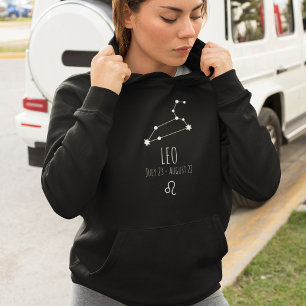 Leo Personalised Zodiac Constellation Hoodie