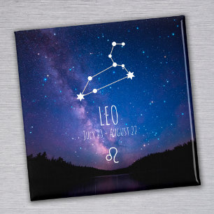 Leo   Personalised Zodiac Constellation Magnet