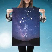 Leo | Personalised Zodiac Constellation Poster
