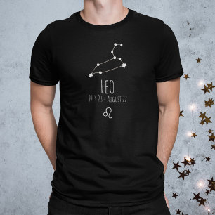 Leo   Personalised Zodiac Constellation T-Shirt