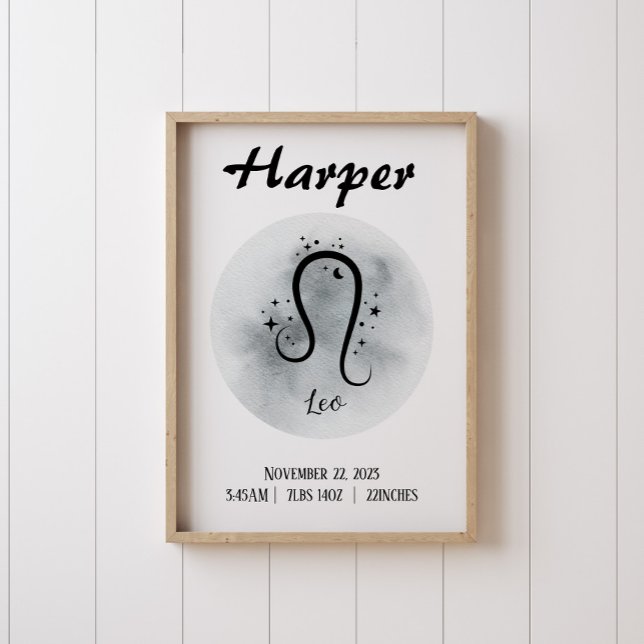 Leo Personalised Zodiac Custom Poster (Creator Uploaded)