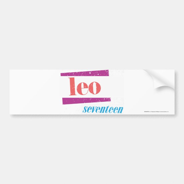 Leo Pink Bumper Sticker (Front)