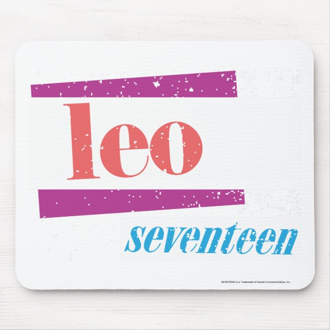 Leo Pink Mouse Mat (Front)