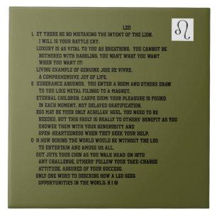 LEO poem tile