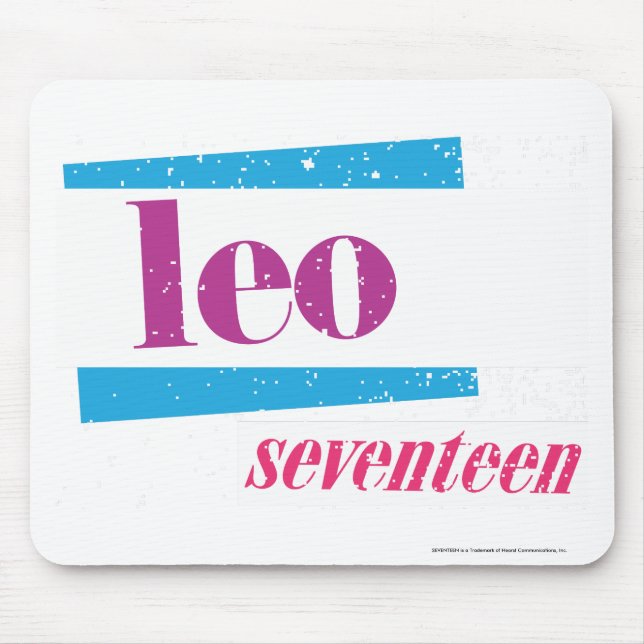 Leo Purple Mouse Mat (Front)