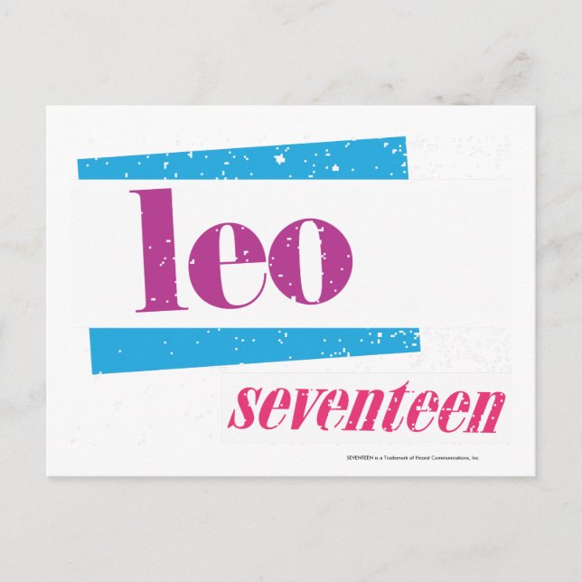 Leo Purple Postcard (Front)