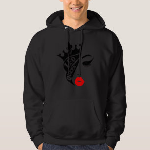 Leo Queen Birthday Red Lips Leo Zodiac Hoodie