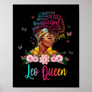 Leo Queen Black Women Persistent Beautiful Poster