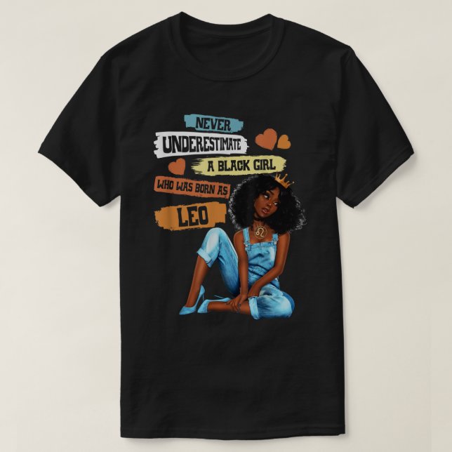 Leo Queen I Am Stronger Birthday Gift For Black Wo T-Shirt (Design Front)