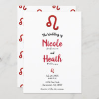 LEO Red Zodiac Astrology July August Wedding