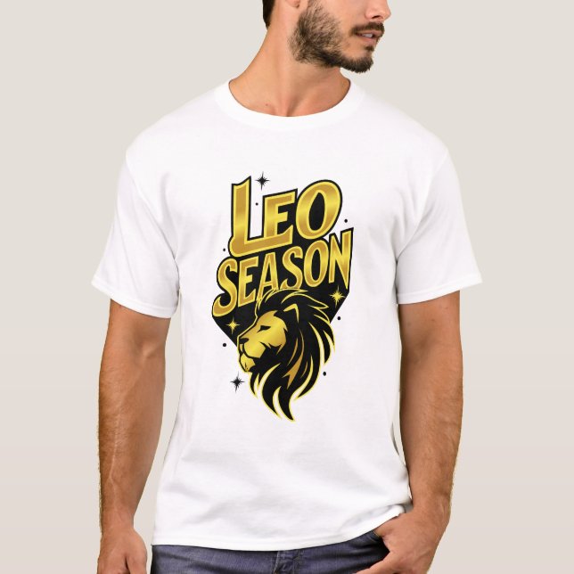 Leo Season Astrology Pride Zodiac Lion T-Shirt (Front)