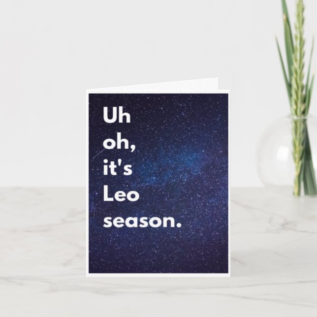 Leo season birthday card (Front)