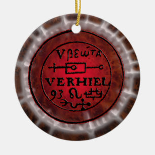 leo sigil ceramic tree decoration