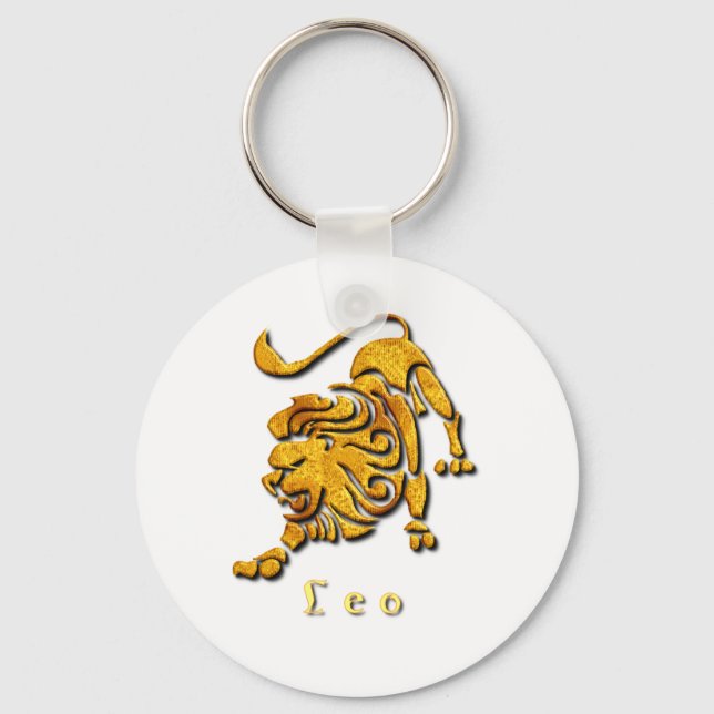Leo Sign Keychain (Front)