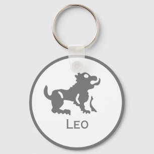 Leo Sign of the Zodiac Design Key Ring