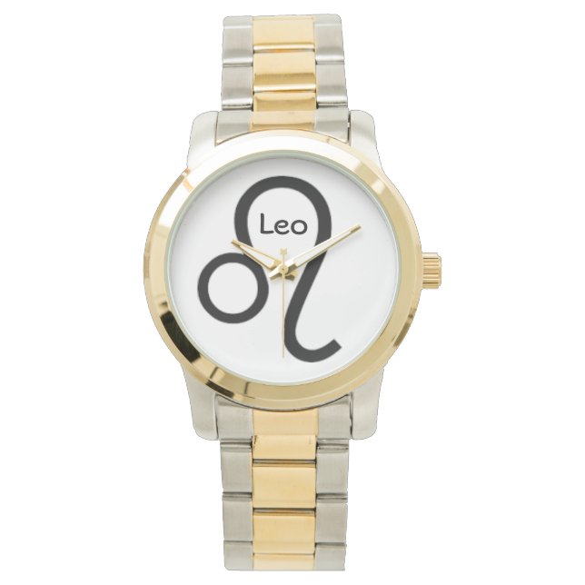Leo Sign of the Zodiac.  Mens Watches. Watch (Front)