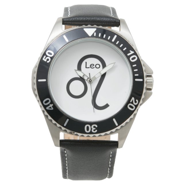 Leo Sign of the Zodiac.  Mens Watches. Watch (Front)