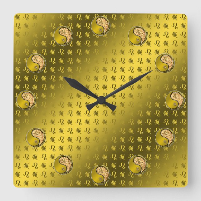 Leo Square Wall Clock (Front)