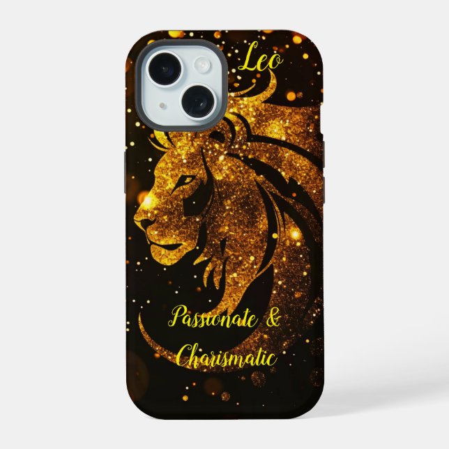 Leo star sign  iPhone 15 case (Back)