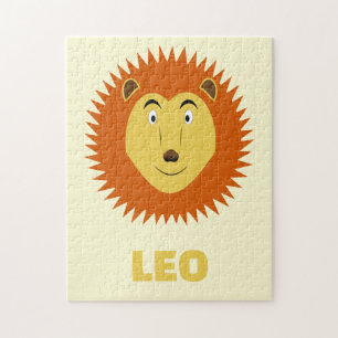 Leo Star Sign Lion Birthday Custom Jigsaw Puzzle
