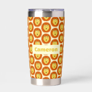 Leo Star Sign Lion Birthday Custom Name Insulated Tumbler