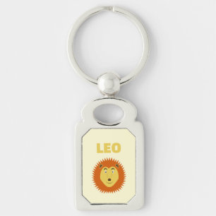 Leo Star Sign Lion Birthday Custom Name Key Ring