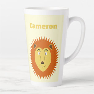 Leo Star Sign Lion Birthday Custom Name Latte Mug