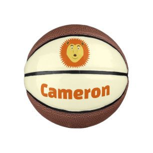 Leo Star Sign Lion Birthday Custom Name Mini Basketball