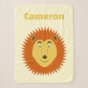 Leo Star Sign Lion Birthday Custom Name Sherpa Blanket