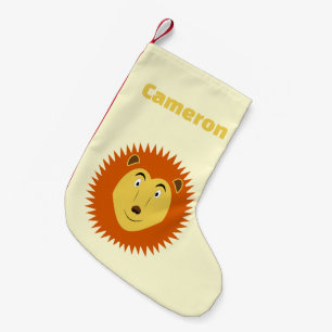 Leo Star Sign Lion Birthday Custom Name Small Christmas Stocking
