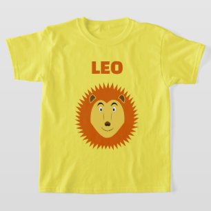 Leo Star Sign Lion Birthday Custom Name T-Shirt