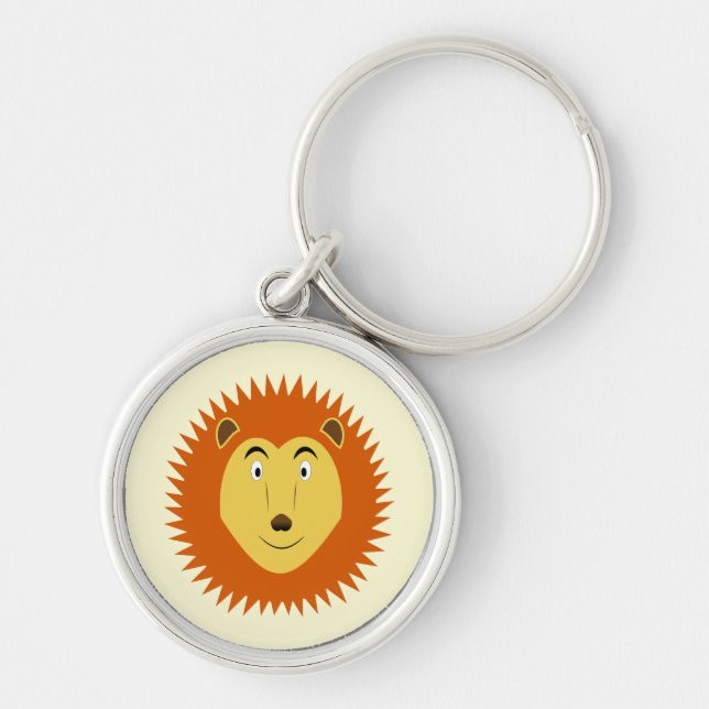 Leo Star Sign Lion Birthday Key Ring (Front)