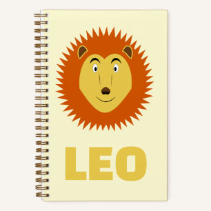 Leo Star Sign Lion Birthday Notebook