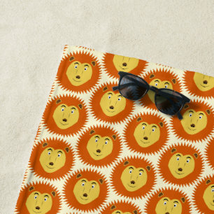 Leo Star Sign Lion Birthday Patterned Beach Towel