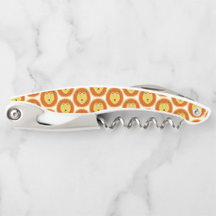 Leo Star Sign Lion Birthday Patterned Corkscrew
