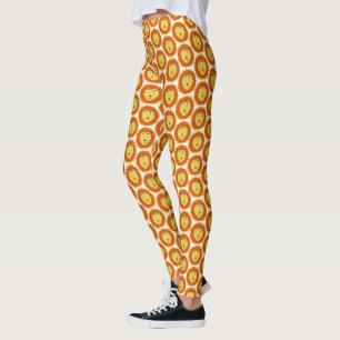 Leo Star Sign Lion Birthday Patterned Leggings